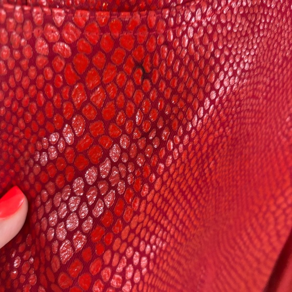 OBSESSED snake print red leather like pant - Taking offers - Picture 2 of 7